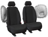 Black Tradies Fleet Core canvas bucket seat covers with airbag-compatible design for Ford Ranger, Ford Everest and Mazda BT-50