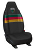 Pair of Official Tasmania Devils AFL universal front bucket seat covers in premium polyester with team logo, designed to suit most vehicles.