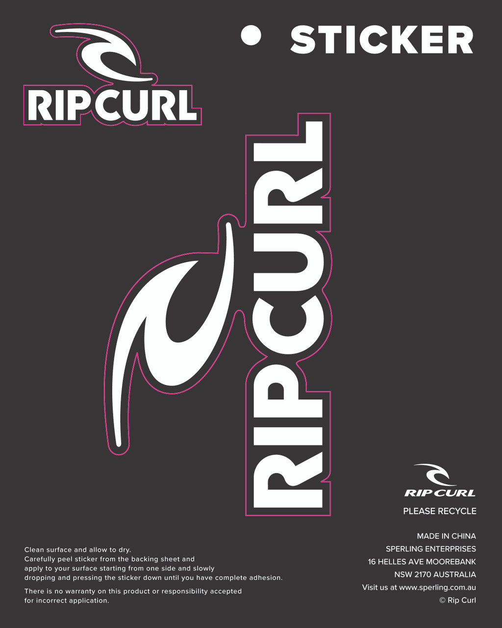 Rip Curl Symbol Rip Curl Logo Sticker | Supercheap Auto
