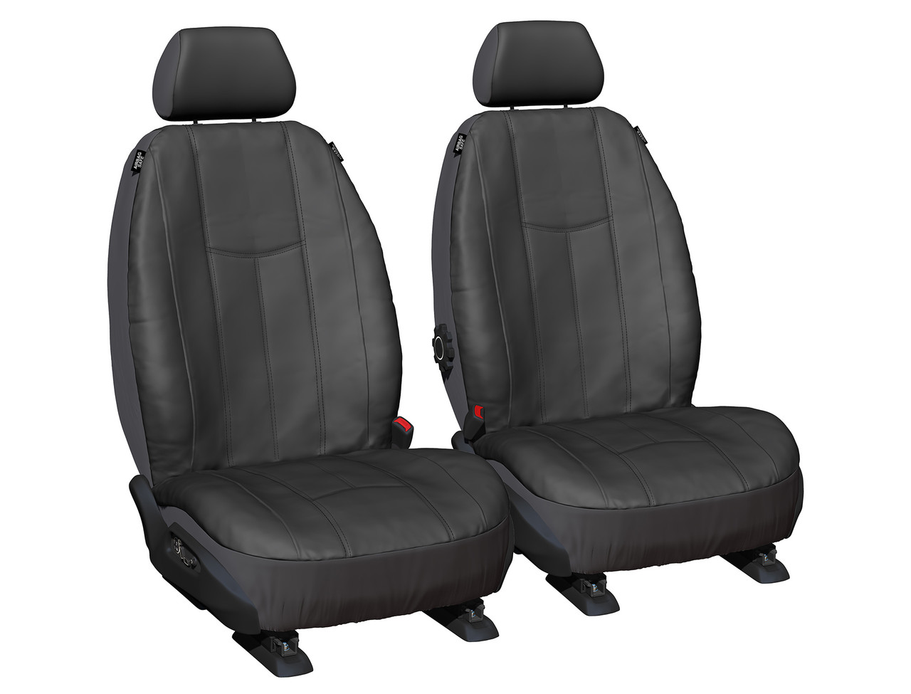 IGGEE Custom Fit Faux Leather Seat Covers For 2003-2006 Chevy Silverado – Grey, Front Pair