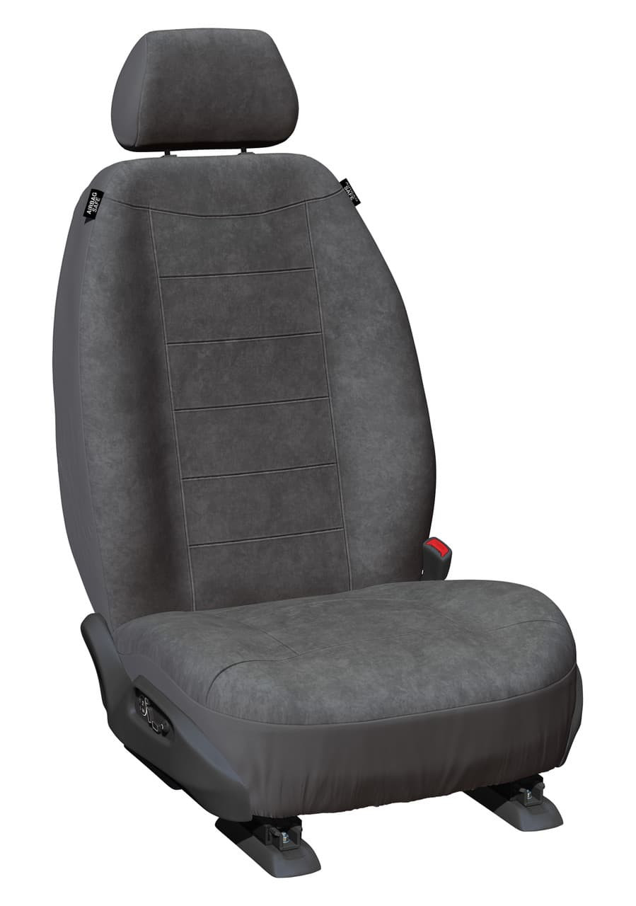 Platinum Velour Grey Car Seat Covers - Made to Order