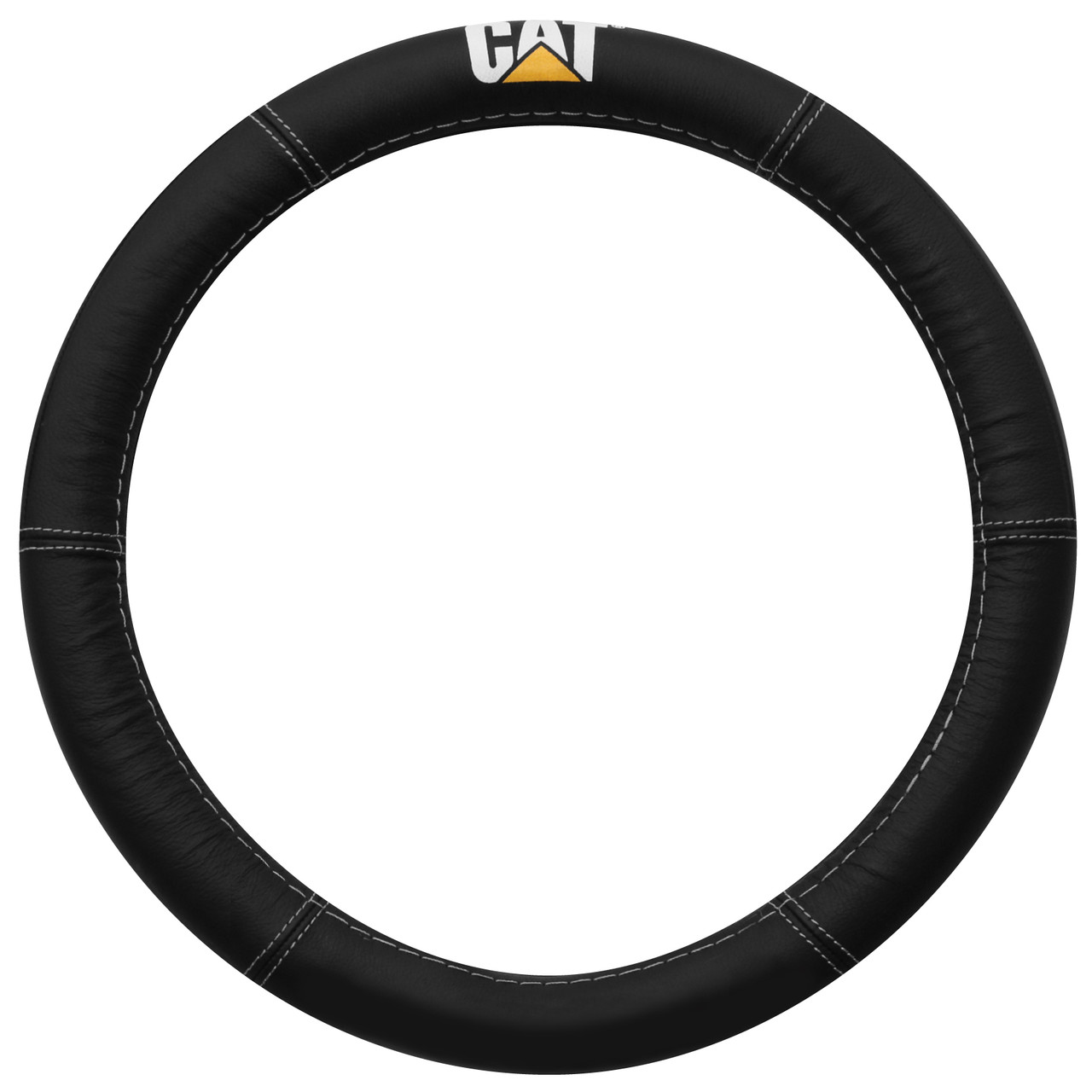 Caterpillar Leather Steering Wheel Cover Black