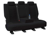 Weekender black jacquard rear seat cover with armrest allowance for Ford Ranger PX and Mazda BT-50 UR designed for comfort and a tailored factory-style fit