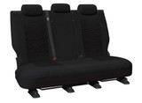 Black Weekender Jacquard rear seat cover for Toyota Hilux Dual Cab with custom-fit waterproof protection