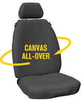 Toyota LandCruiser 100 Series Super Tough Charcoal all over canvas front bucket seat covers