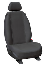 Custom-fit Super Tough Charcoal canvas front bucket seat covers for Toyota LandCruiser 100 Series