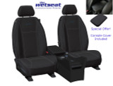 Wetseat Neoprene Front Black - Charcoal Stitch Seat Covers Suits Landcruiser 200 Series 2009-2021