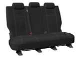 Wetseat Neoprene Rear Black - Charcoal Stitch Seat Covers Suits Landcruiser GX GXL SUV Row 2  2007-2021