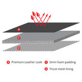 fabric details leather look black carnival