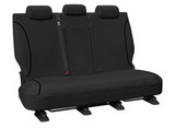 Tradies black canvas rear seat covers for Isuzu D-MAX TF and Mazda BT-50 Dual Cab