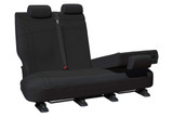 Getaway Black neoprene 3rd row seat covers with black stitching for Isuzu MU-X 2021-on – split 3rd row backrest.