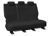 Toyota LandCruiser 200 Series rear row 2 bench seat covers in black neoprene with black stitching