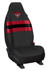 Essendon Bombers Official AFL Car Seat Covers - Pair of high-quality polyester covers with universal fit, featuring the Essendon Bombers team logo. Perfect for fans and enthusiasts alike