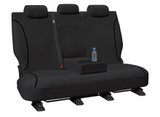 Tradies black canvas rear seat cover with armrest allowance for Ford Ranger PY Platinum, Raptor, Wildtrak, XLT and Sport Dual Cab models