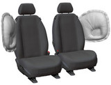 Super Tough charcoal canvas front bucket seat covers with airbag compatible design for Ford Ranger PY and Everest Next Gen engineered for demanding work environments