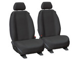 Heavy Duty Charcoal Canvas front seat cover display for Isuzu Giga 2 Door Truck driver and passenger seats 2002-on.