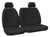 Heavy Duty Poly Canvas front seat cover display for Mitsubishi Fuso FE and FG Wide Cab Truck models 2011-on.