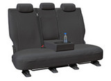 Super Tough charcoal canvas rear seat cover with armrest allowance for Ford Ranger PY XL and XLS Dual Cab