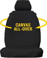 All over canvas construction on Ford Ranger & Everest seat covers