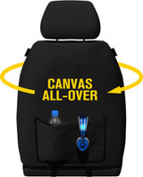 Ford Ranger & Everest black all over canvas seat cover rear storage pocket