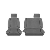 Custom-fit Tradies Grey canvas 3/4 bench seat cover for Toyota LandCruiser 78 Series Troop Carrier