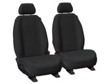 Super Tough black canvas front seat covers custom fit for Isuzu D-Max MU-X and Mazda BT-50
