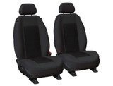 Weekender Black bucket seat covers for Ford Ranger PY, Everest Next Gen and Super Duty combining woven fabric comfort with waterproof protection