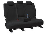 Volkswagen Amarok 2022-Current Getaway Black Neoprene Rear Seat Covers Row 2 Black Stitching