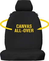 Heavy-duty Super Tough Charcoal all over canvas front bucket seat covers for Toyota LandCruiser 300 Series