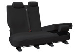 Tailored car seat covers in mesh fabric for a sleek, modern interior.