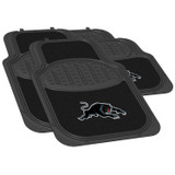 Penrith Panthers Official NRL Car Mats, designed to fit most vehicles. Perfect for displaying team pride while keeping your car clean and protected.