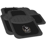 Collingwood Magpies Official AFL Car Mats, designed to fit most vehicles. Perfect for displaying team pride while keeping your car clean and protected