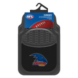 Adelaide Crows Official AFL Car Mats - A set of four durable car mats featuring a combination of rubber and carpet materials. Show your support for the Crows while keeping your car clean and stylish on game day and beyond