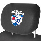 Western Bulldogs Official AFL Car Seat Headrest Covers Pair Universal