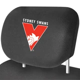 Official AFL merchandise for Sydney Swans: 2 x headrest covers, universal fit for most cars. Comes with a 2-year guarantee and easy fitting using stretch material.