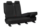 Empire Black Leather Look Row 2 seat covers for Isuzu MU-X 2021-on – split Row 2 backrest.