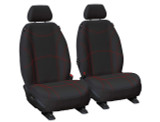 front row seat covers getaway neoprene black with red stitch mg hs