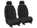 Black Tradies Fleet Core canvas bucket seat covers for Nissan Navara custom made for a secure fit and maximum durability