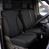 Iveco Daily 35S13 70C18 Tradies Black Poly Canvas Front Bucket and 3/4 Bench Seat Covers