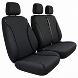 Iveco Daily Tradies Black Canvas Front Bucket and 3/4 Bench Seat Covers
