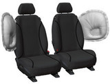 LDV V80 Tradies Black Canvas Front Seats with Airbag Allowance