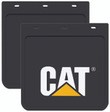 Official CAT Licensed product: Pair Mud Flaps 11 x 11 - Black