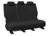 Getaway black neoprene second row seat cover with silver stitching for Ford Everest UA custom fit waterproof protection and durable everyday use