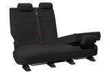 Getaway black neoprene second row seat cover with backrest split for Ford Everest UA ensuring full seat functionality and waterproof durable protection