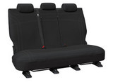 Custom-fit Getaway Black neoprene second row seat covers for Toyota LandCruiser 100 Series GXL & RV