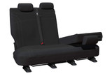 Getaway Black neoprene rear seat covers with silver stitching for Mitsubishi ASX XC XD 2016-2025 – split rear backrest.