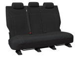 Getaway Neoprene Rear Black - Silver Stitch Seat Covers Suits Pajero SUV Row 3 2006-2021