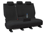 Getaway Neoprene Rear Black - Silver Stitch Seat Covers Suits Pajero SUV Row 3 2006-2021