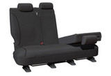 Grey Tradies canvas rear seat cover with split backrest design for Toyota Hilux Extra Cab