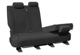 oyota LandCruiser 200 Series rear row 2 bench seat covers with backrest split in Tradies Grey canvas